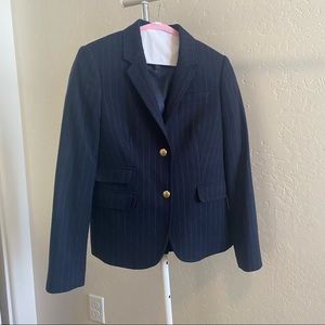 J. Crew wool schoolboy blazer navy stripe • size 6